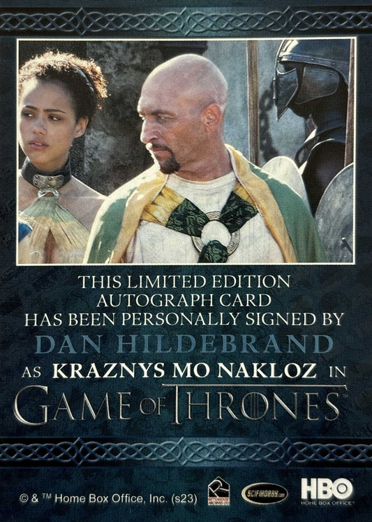 Dan Hildebrand Blue Autograph - Game of Thrones Art & Images