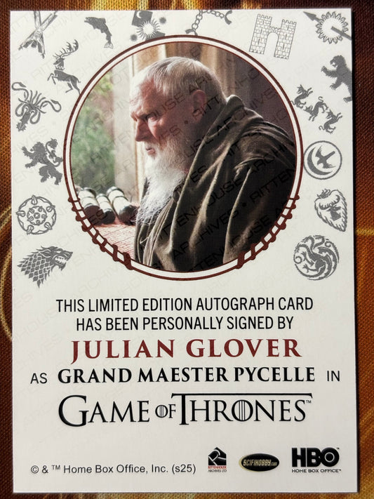 Julian Glover Sigil Red Autograph - Game of Thrones The Great Houses