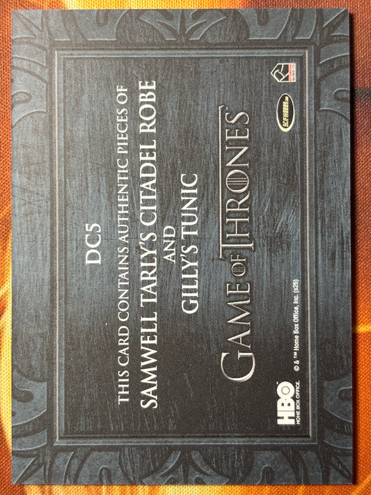 Samwell Tarly & Gilly Relic DC5 - Game of Thrones The Great Houses