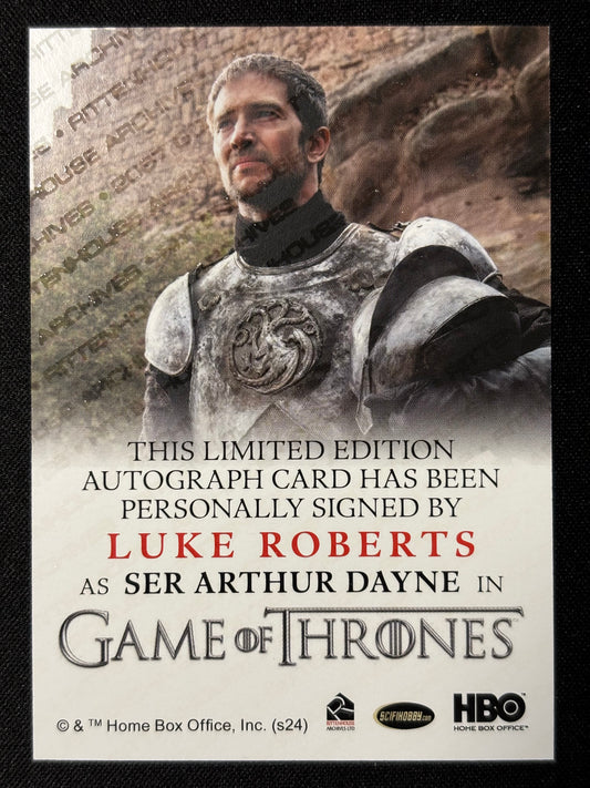 Luke Roberts Full Bleed Autograph - Game of Thrones The Great Houses