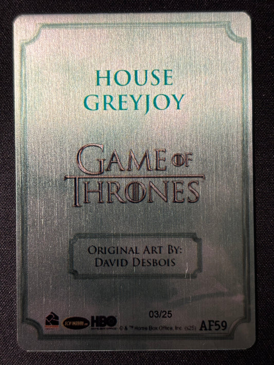 Artifex Metall AF59 House Greyjoy 03/25 - Game of Thrones The Great Houses