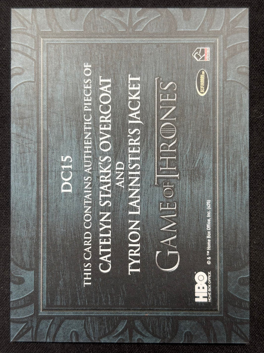 Catelyn Stark & Tyrion Lannister Relic DC15 - Game of Thrones The Great Houses