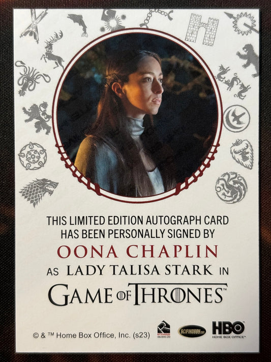 Oona Chaplin Sigil Red Autogramm - Game of Thrones Legends of the Realm
