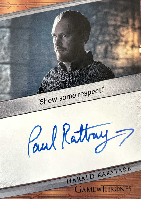 Paul Rattray Quoted Autograph - Game of Thrones Art & Images