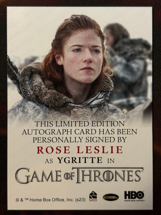Rose Leslie Full Bleed Autogramm - Game of Thrones Legends of the Realm