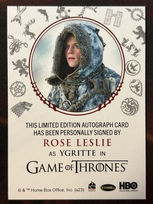 Rose Leslie Sigil Red Autogramm - Game of Thrones Legends of the Realm