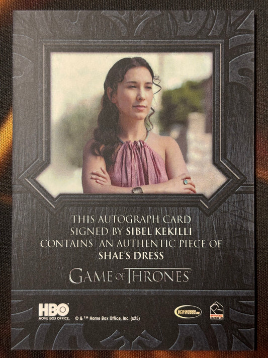 Sibel Kekilli Relic Autograph - Game of Thrones The Great Houses