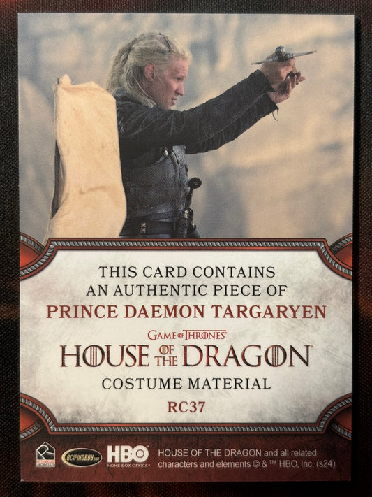 Prinz Daemon Targaryen Relic RC37 - House of the Dragon Season One