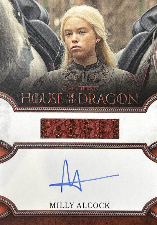 Milly Alcock Relic Autograph - House of the Dragon Season 1