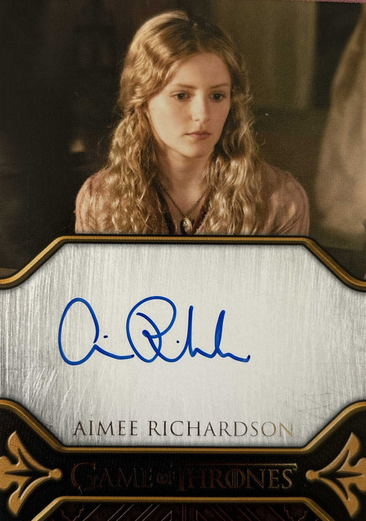 Aimee Richardson Limited Legacy Autograph - Game of Thrones Art & Images