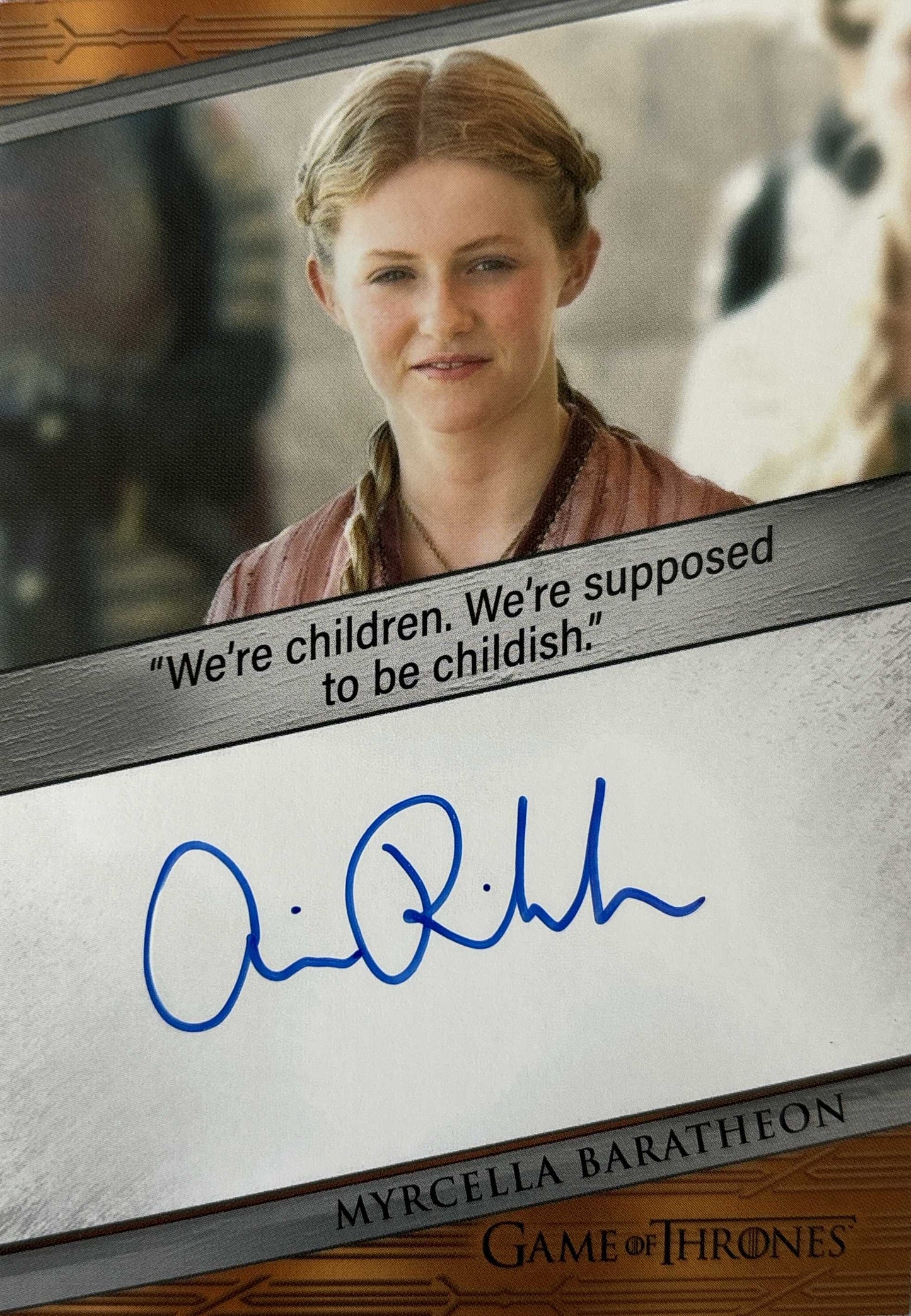 Aimee Richardson Quoted Autograph - Game of Thrones Art & Images