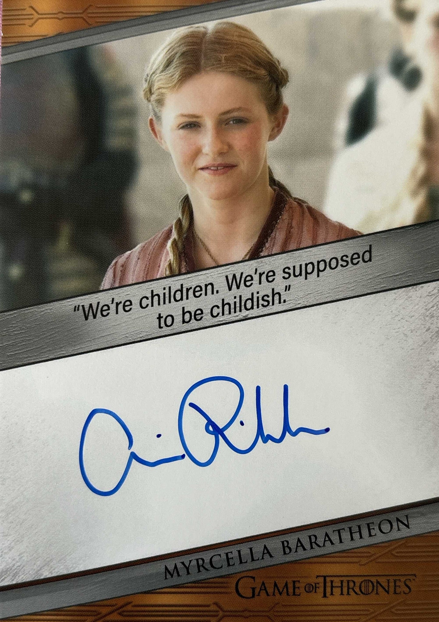 Aimee Richardson Quoted Autograph - Game of Thrones Art & Images
