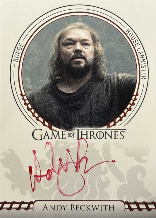 Andy Beckwith Sigil Red Autograph - Game of Thrones Legends of the Realm