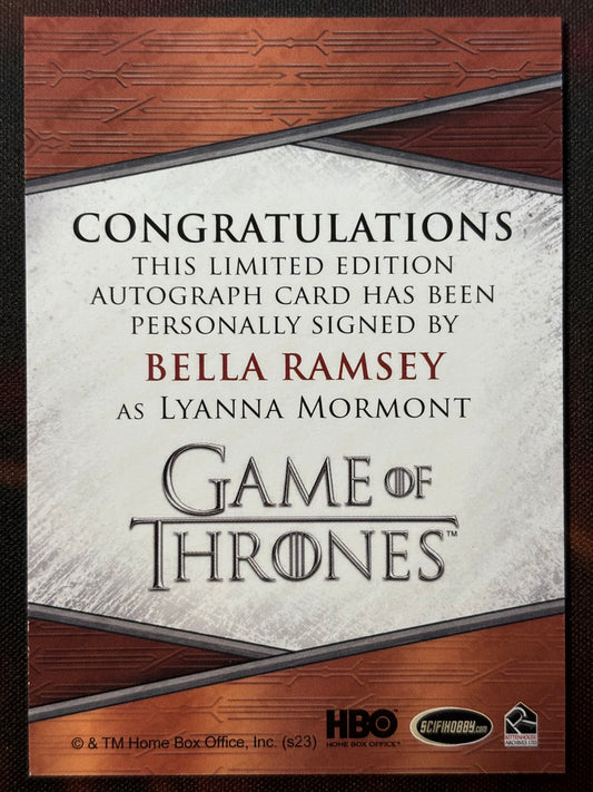Bella Ramsey Quotable Autogramm - Game of Thrones Legends of the Realm