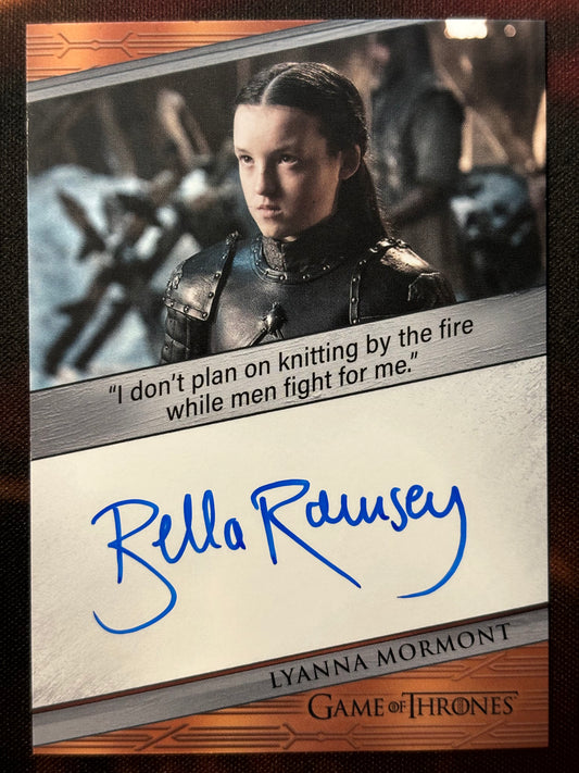 Bella Ramsey Quotable Autogramm - Game of Thrones Legends of the Realm