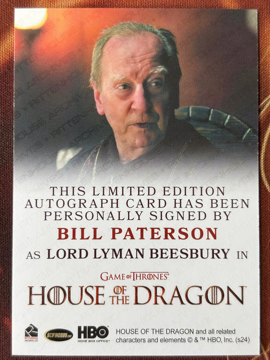 Bill Paterson Full Bleed Autogramm - House of the Dragon Season One