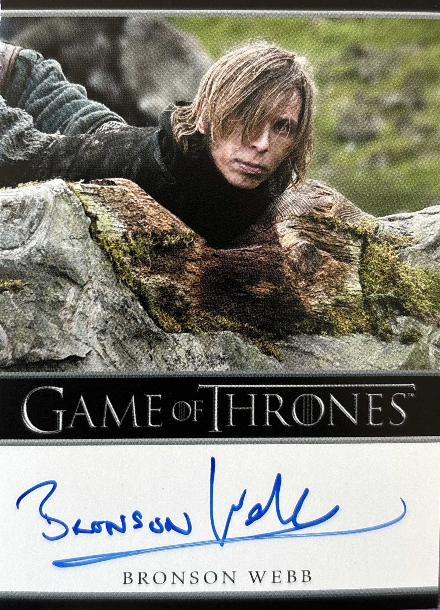 Bronson Webb Bordered Autograph - Game of Thrones Art & Images