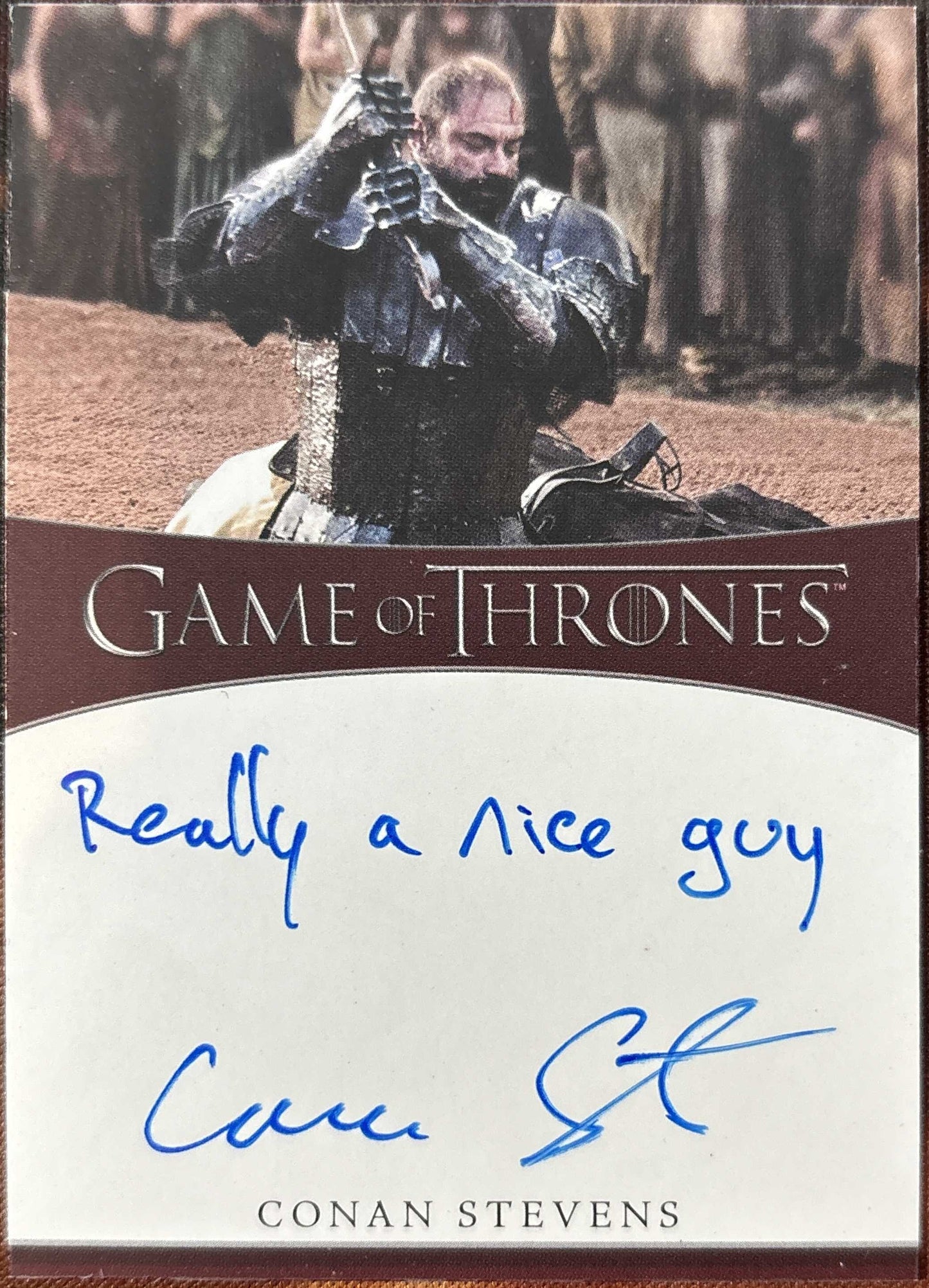 Conan Stevens Inscription Autogramm - Game of Thrones Iron Anniversary Series 1