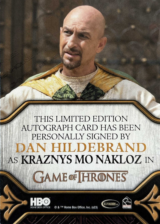 Dan Hildebrand Limited Legacy Autograph - Game of Thrones Art & Images