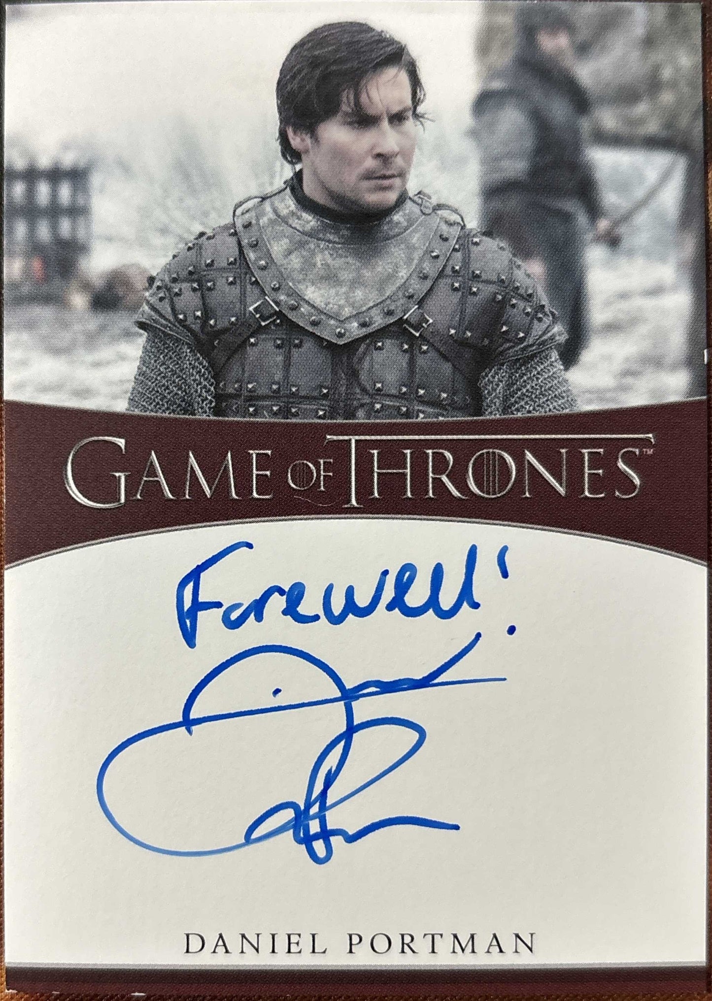 Daniel Portman Inscription Autogramm - Game of Thrones Complete Trading Cards