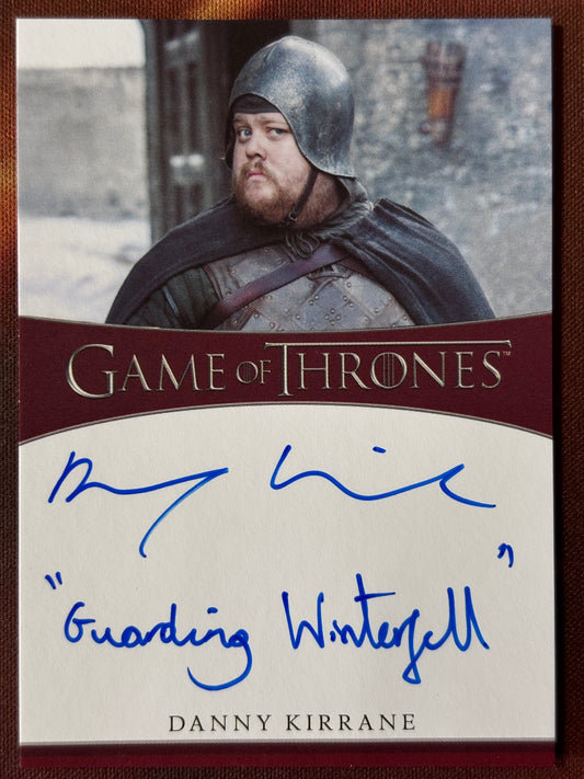 Danny Kirrane Inscription Autograph - Game of Thrones Iron Anniversary 2