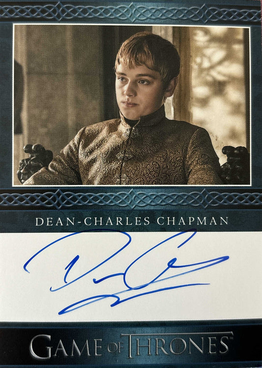 Dean-Charles Champman Blue Autograph - Game of Thrones Art & Images