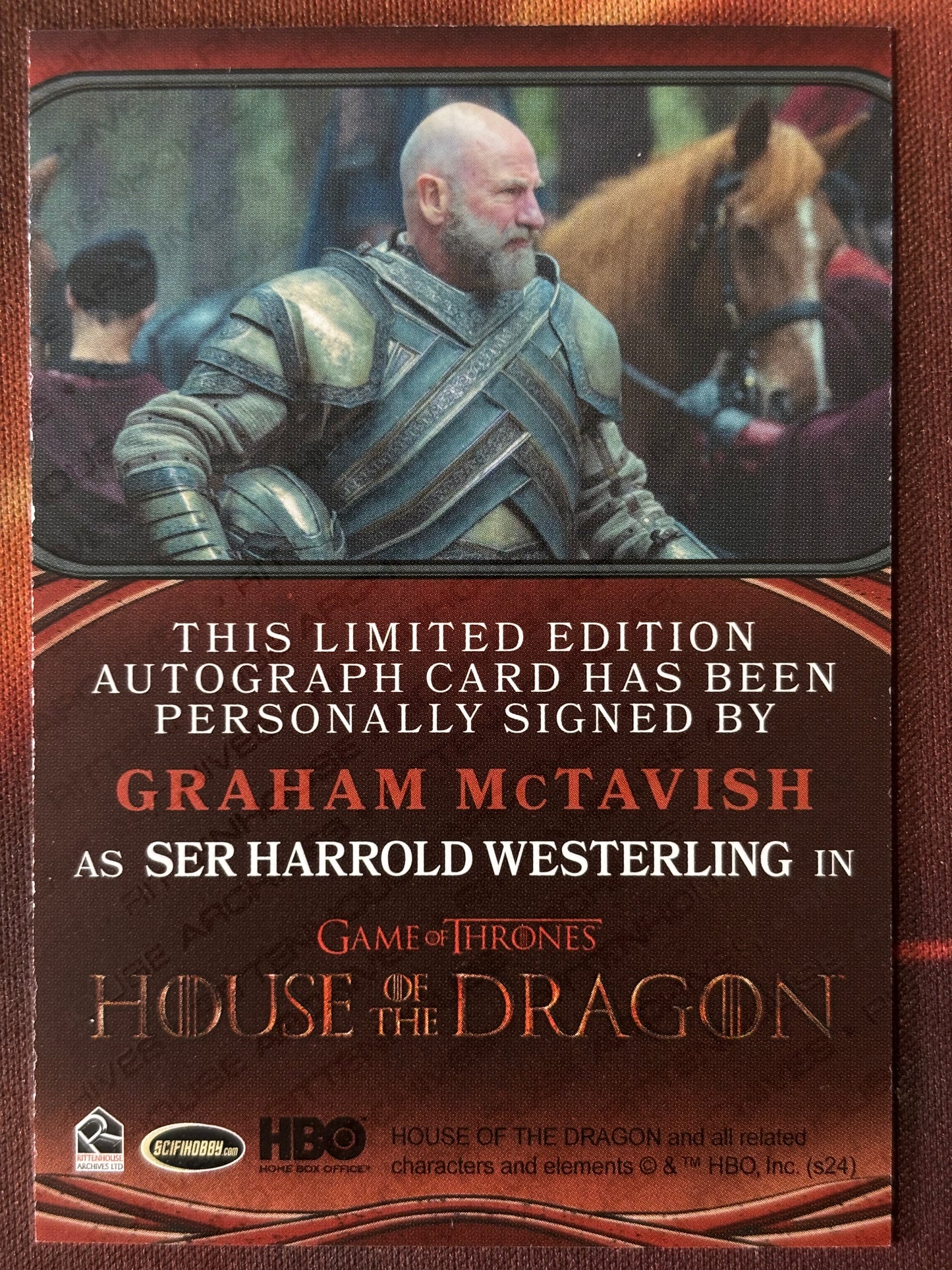 Graham McTavish Bordered Autogramm - House of the Dragon Season One