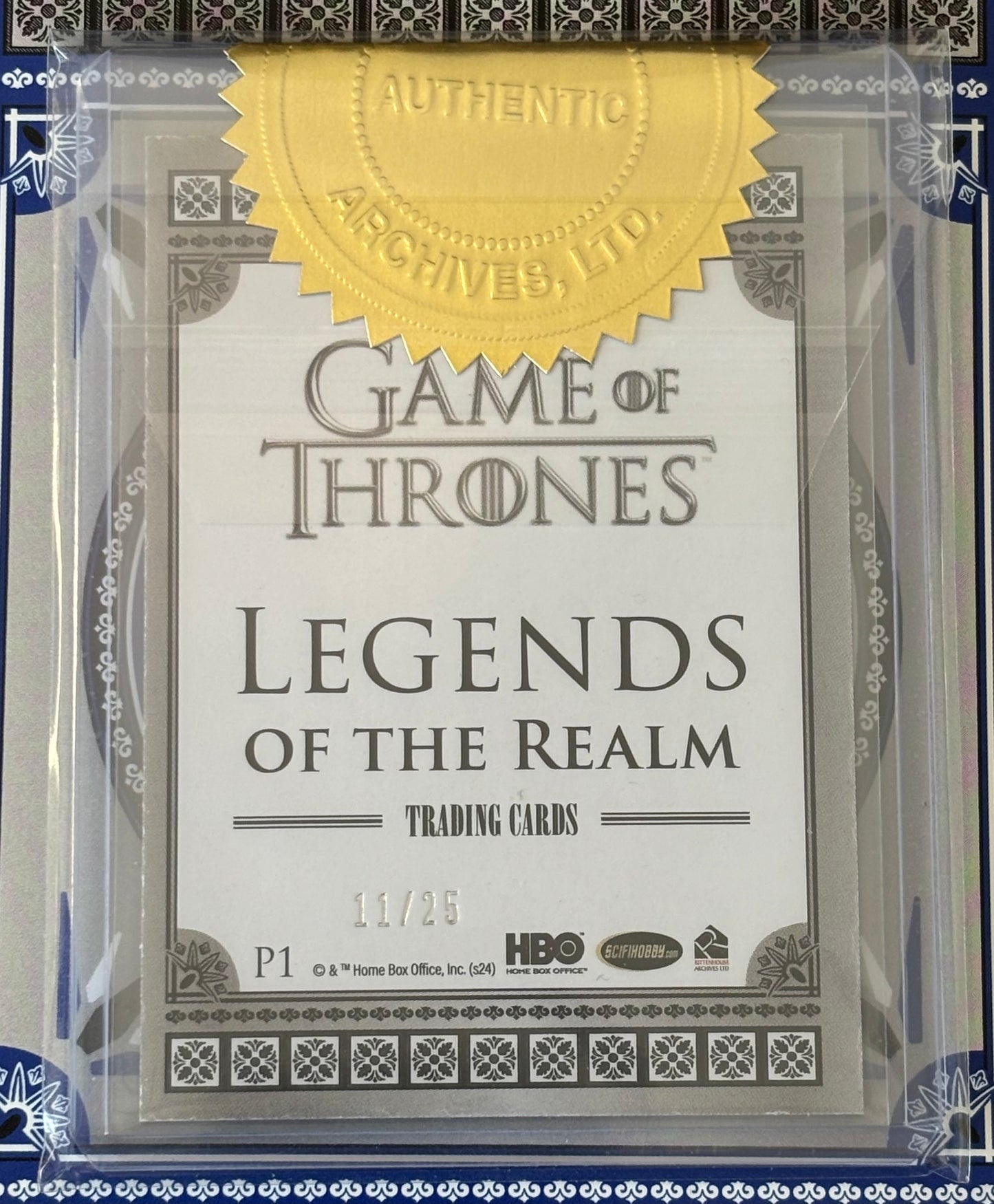 Promo P1 Opal Parallel 11/25 - Game of Thrones Legends of the Realm