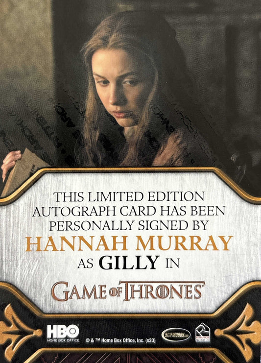 Hannah Murray Limited Legacy Autograph - Game of Thrones Art & Images