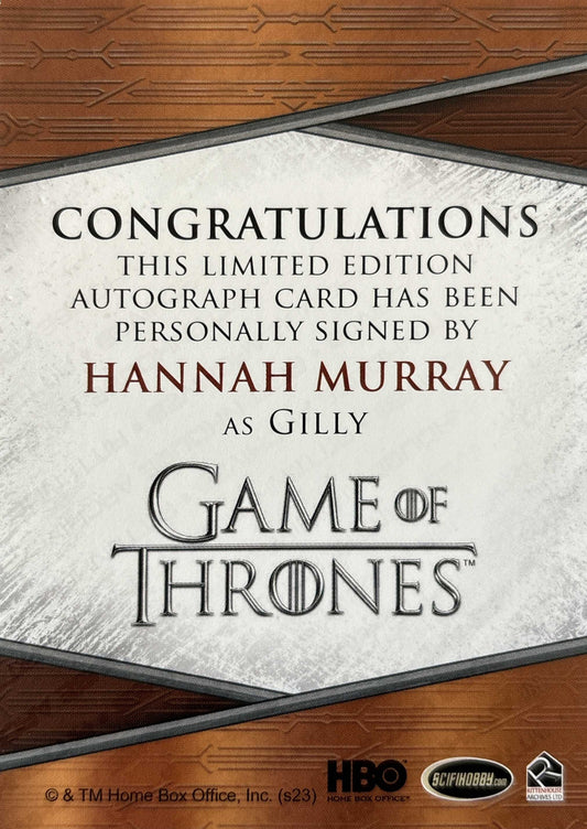 Hannah Murray Quoted Autograph - Game of Thrones Art & Images