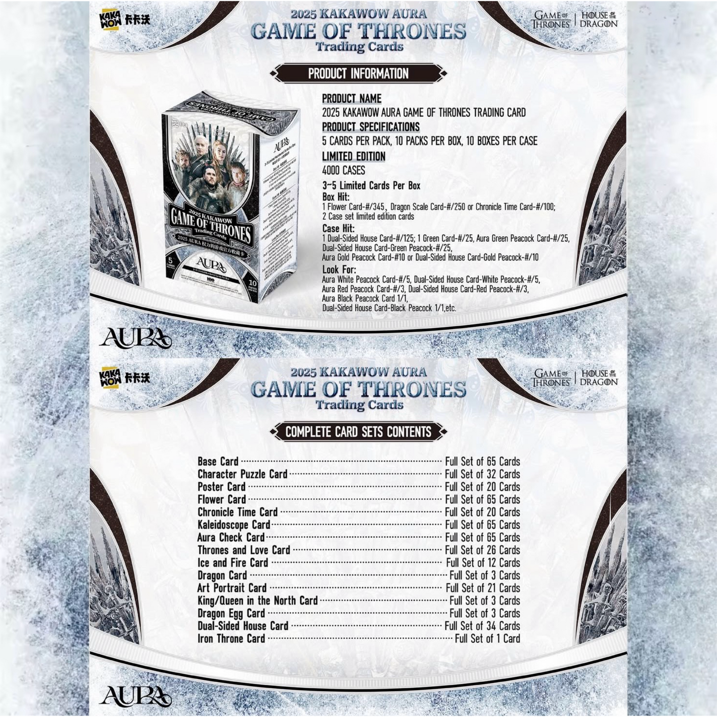 Kakawow Aura Game of Thrones Hobby Box 2025