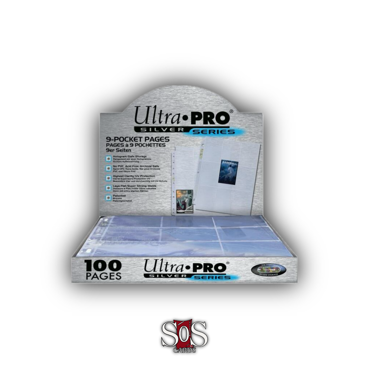 Ultra Pro - 9-Pocket Silver Series Pages (100 Stück)