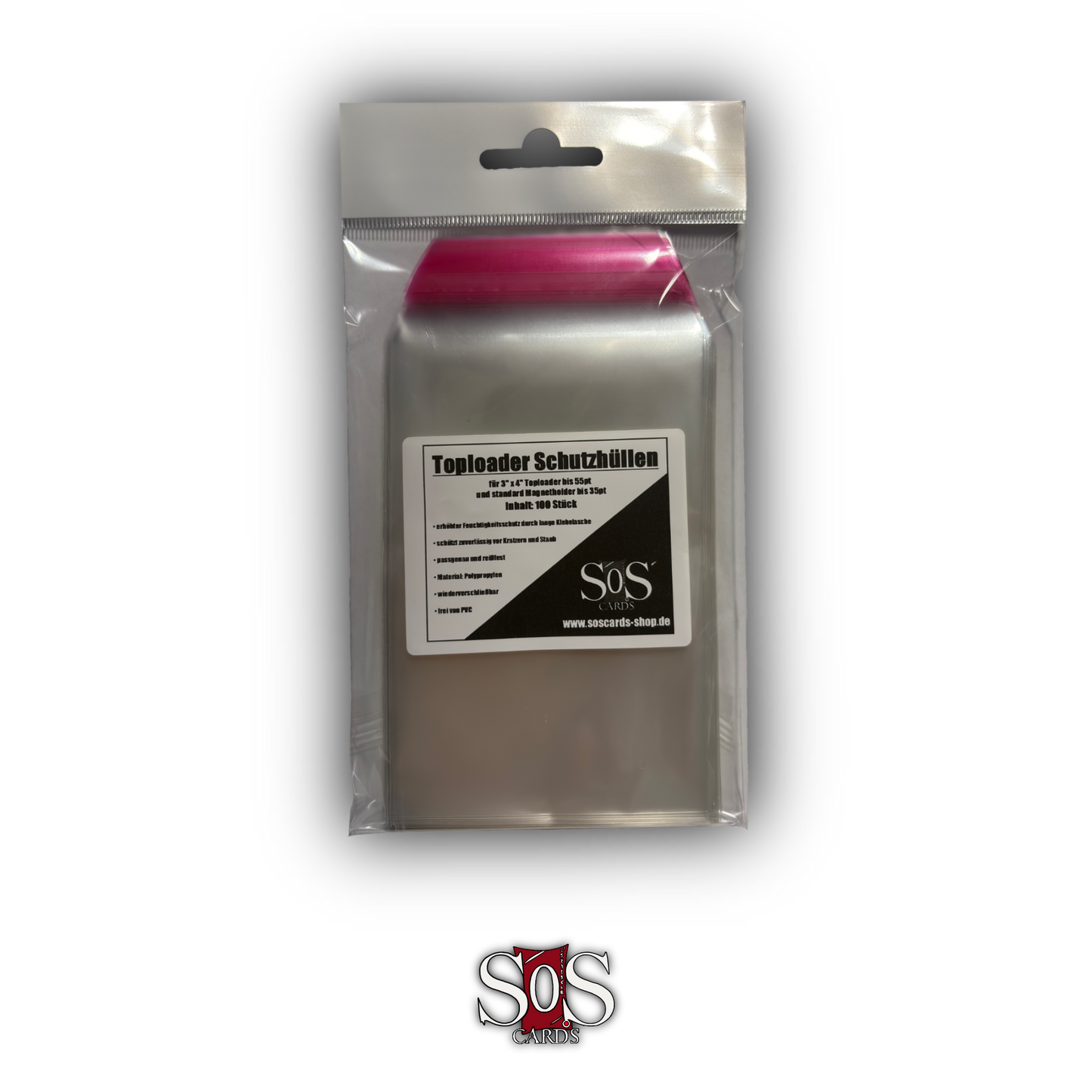Sleeves für 3"x4" Toploader bis 55pt & 35pt Magnetholder (100 Stück/ Packung)