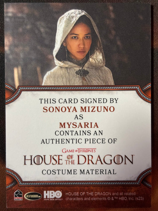 Sonoya Mizuno Relic Autogramm - House of the Dragon Season One