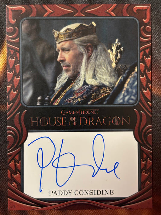 Paddy Considine Bordered Autogramm - House of the Dragon Season One