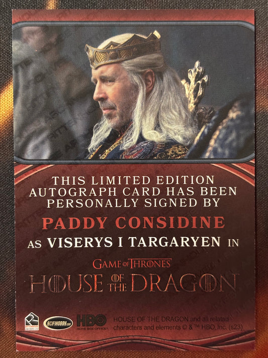 Paddy Considine Bordered Autogramm - House of the Dragon Season One