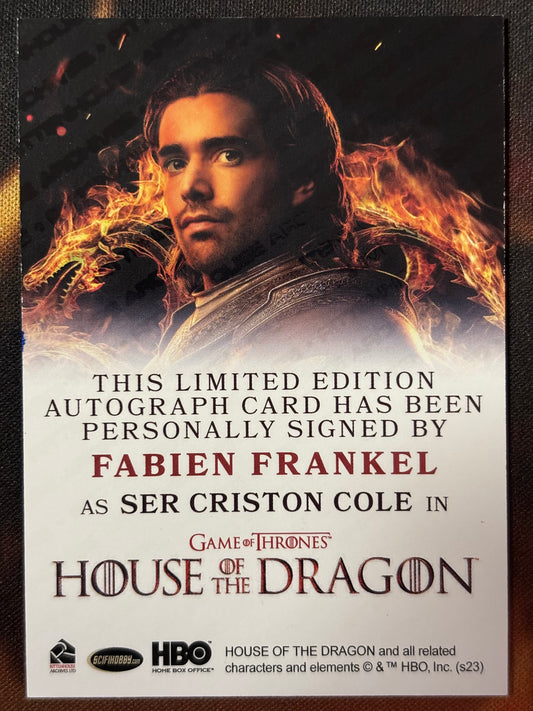 Fabien Frankel Full Bleed Fire Autogramm - House of the Dragon Season One
