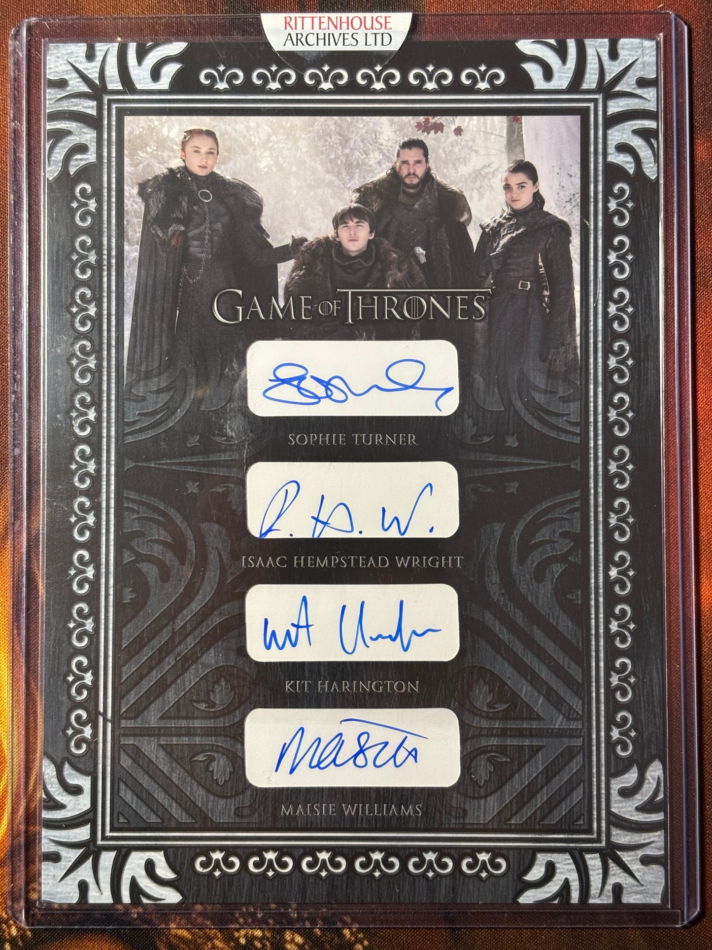 Last of the Starks Quad Autograph QRC1 - Game of Thrones The Great Houses