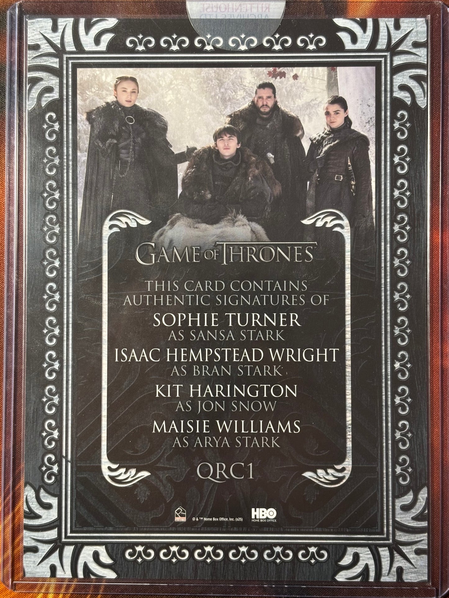 Last of the Starks Quad Autograph QRC1 - Game of Thrones The Great Houses