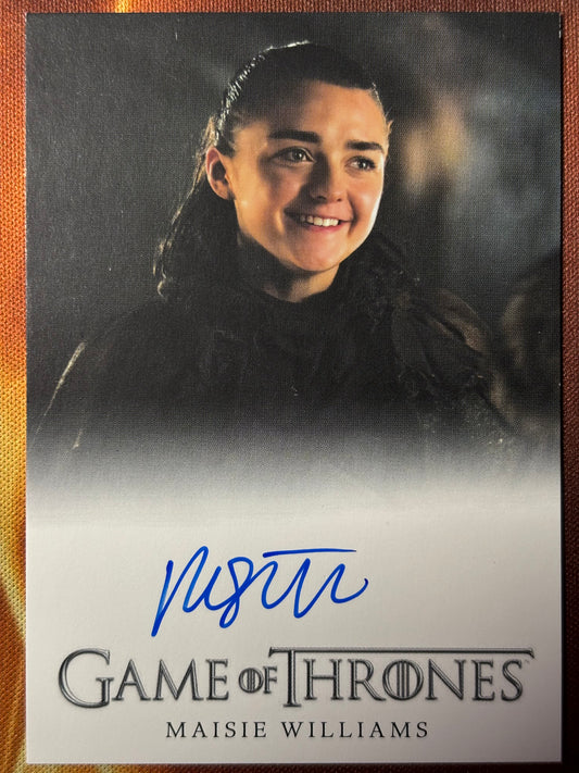 Maisie Williams Full Bleed Autograph - Game of Thrones The Great Houses
