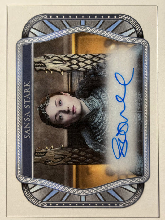 Sophie Turner Dragonglass Autograph 10/22 - Game of Thrones The Great Houses