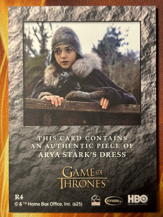 Arya Stark Season 3 Style Relic R4 - Game of Thrones The Great Houses