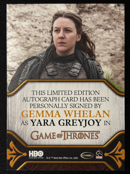 Gemma Whelan Legacy Autograph - Game of Thrones The Great Houses