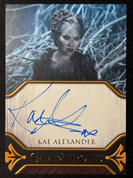 Kae Alexander Legacy Autograph - Game of Thrones The Great Houses
