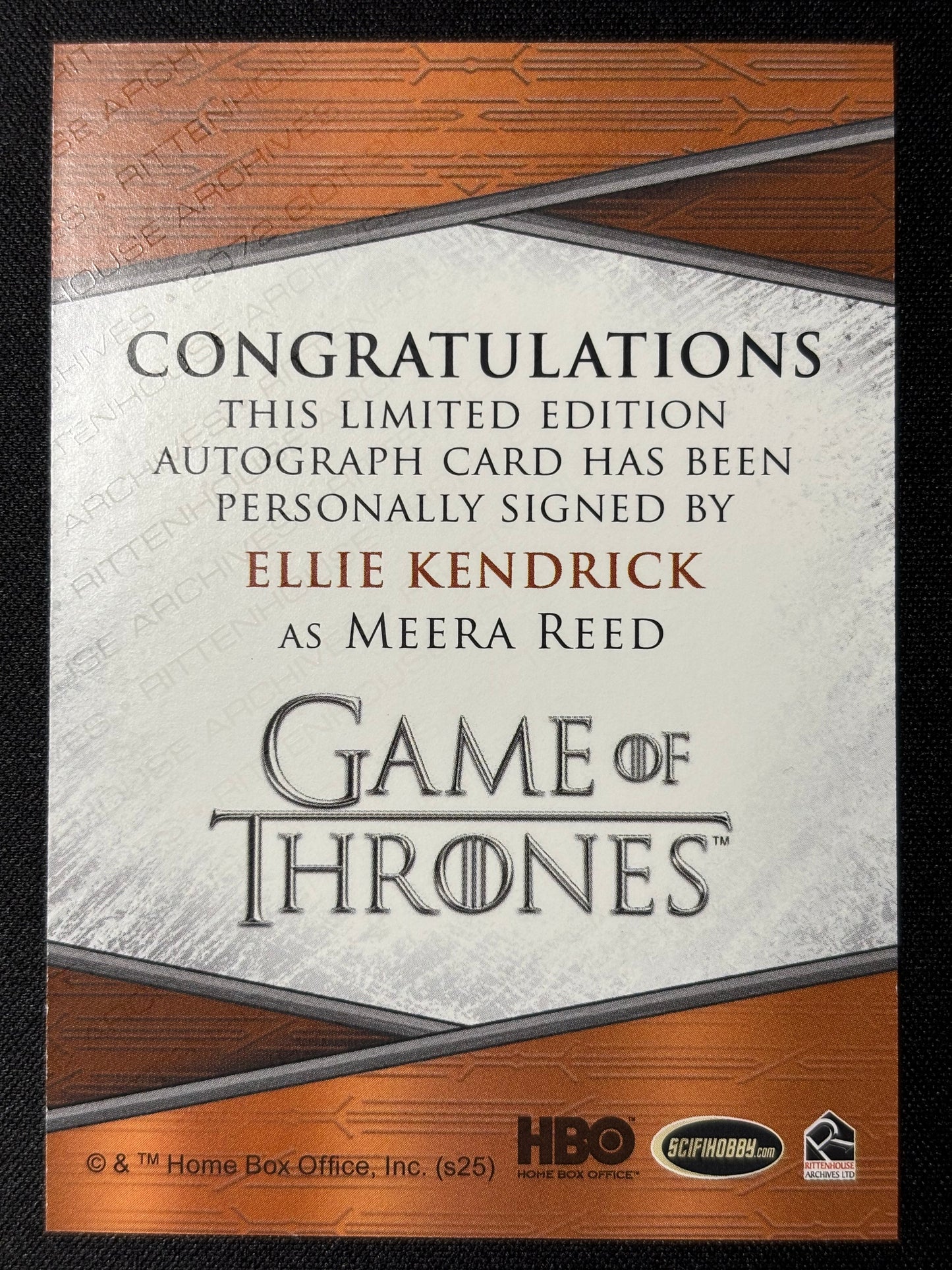 Ellie Kendrick Quotable Autograph - Game of Thrones The Great Houses