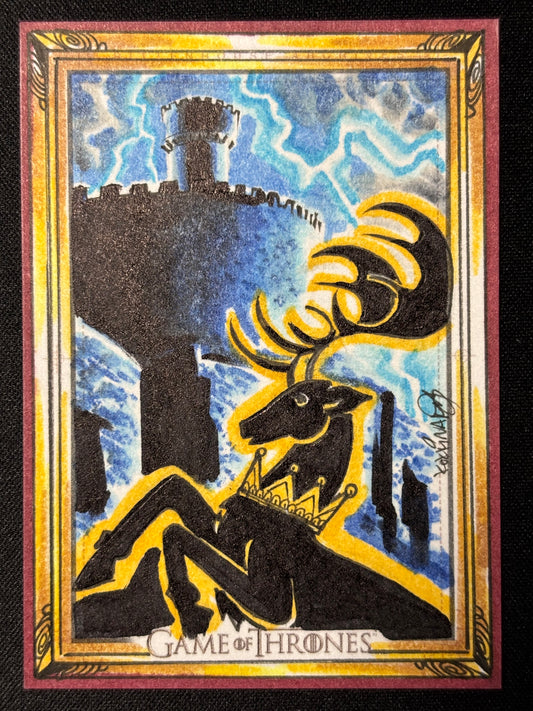 Der gekrönte Hirsch 1 of 1 - Sketch Karte (Game of Thrones The Great Houses)