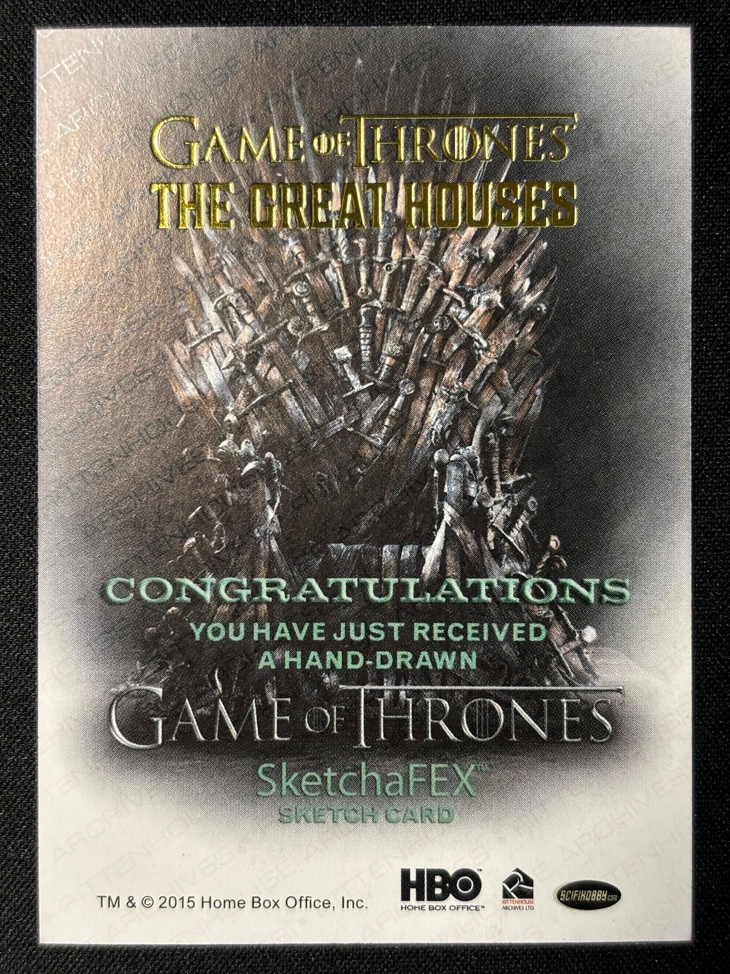 Der gekrönte Hirsch 1 of 1 - Sketch Karte (Game of Thrones The Great Houses)