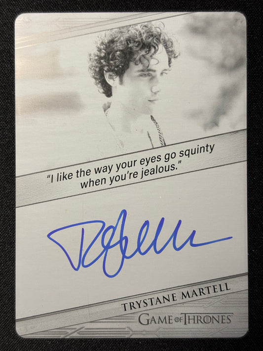 Toby Sebastian 1 of 1 Printing Plate Autograph - Game of Thrones The Great Houses