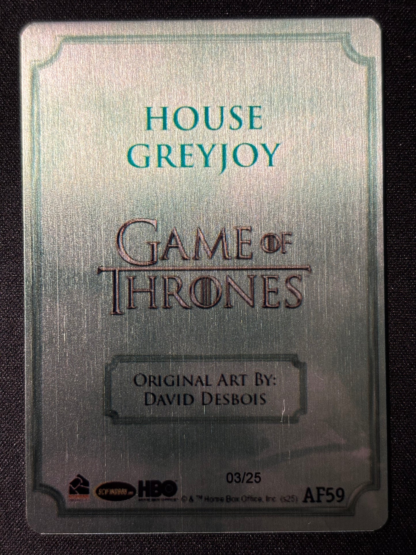 Artifex Metall AF59 House Greyjoy 03/25 - Game of Thrones The Great Houses