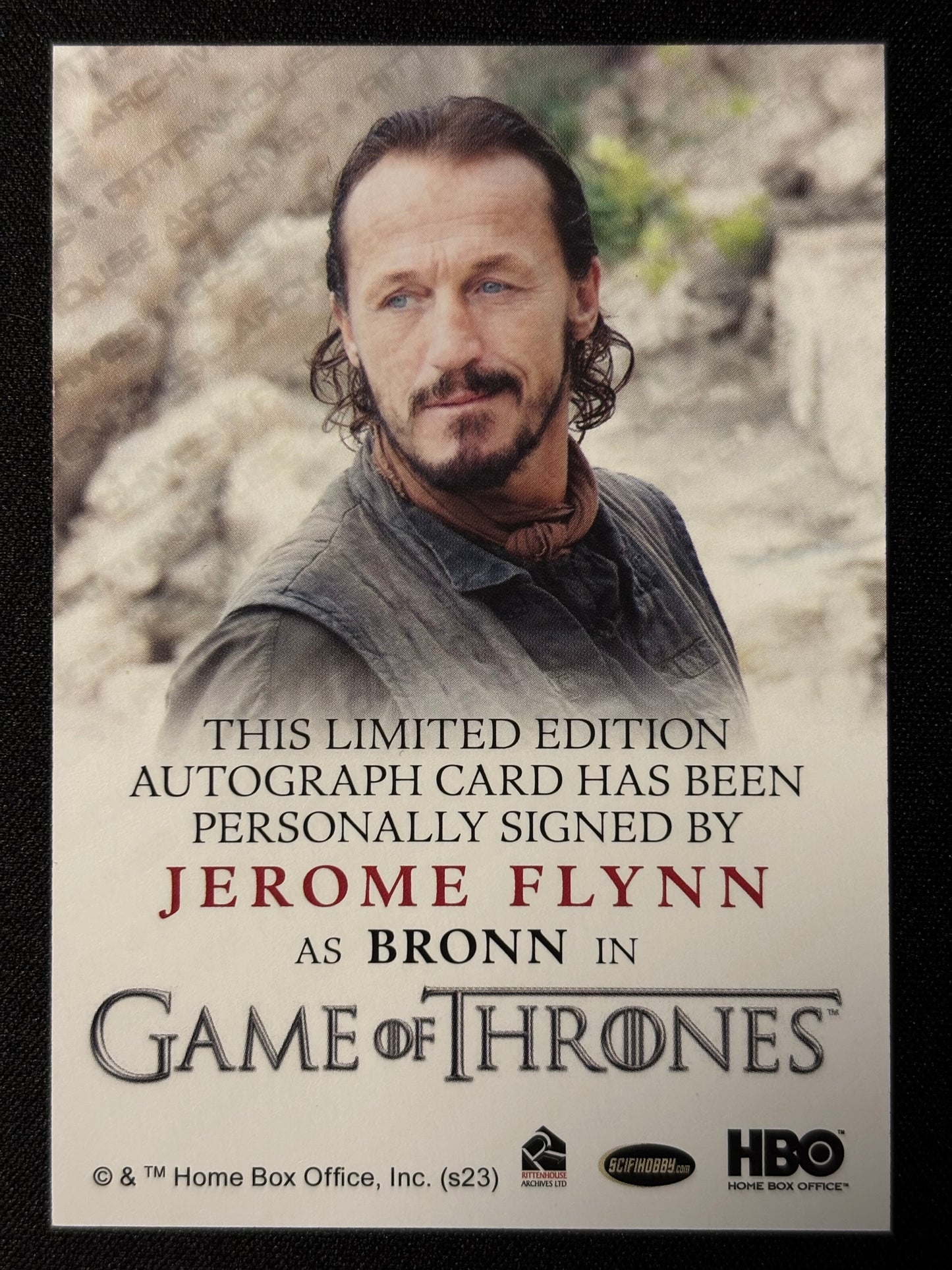 Jerome Flynn Full Bleed Autograph - Game of Thrones Legends of the Realm